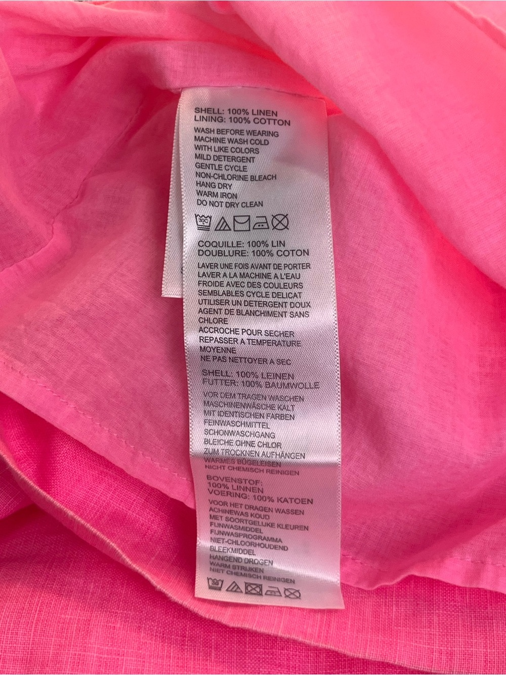 Tommy Bahama Pink Linen Shift Dress Sleeveless Pockets Lined Size Small - Picture 8 of 10